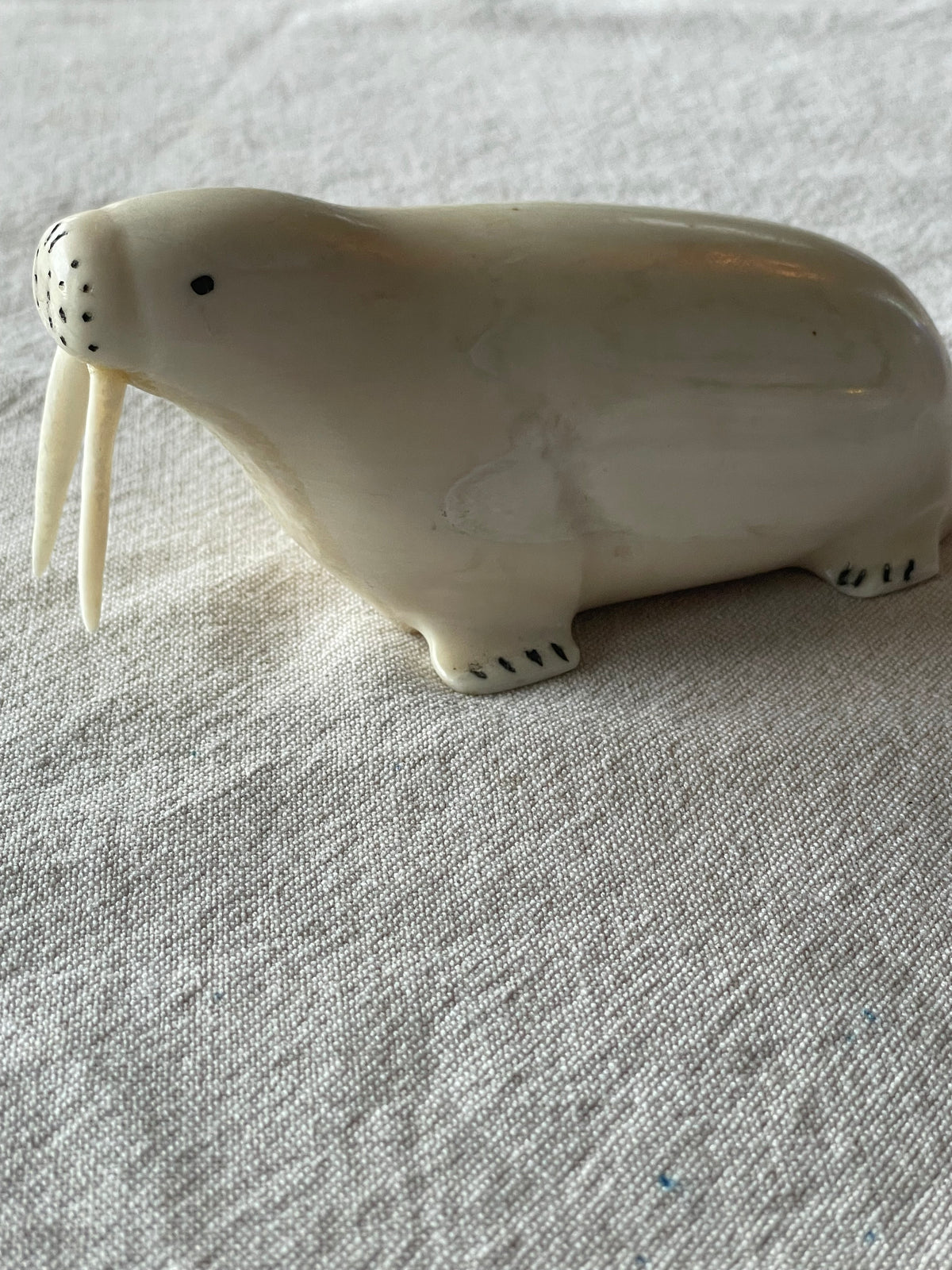 Ivory Walrus carved by Jerry Hawley