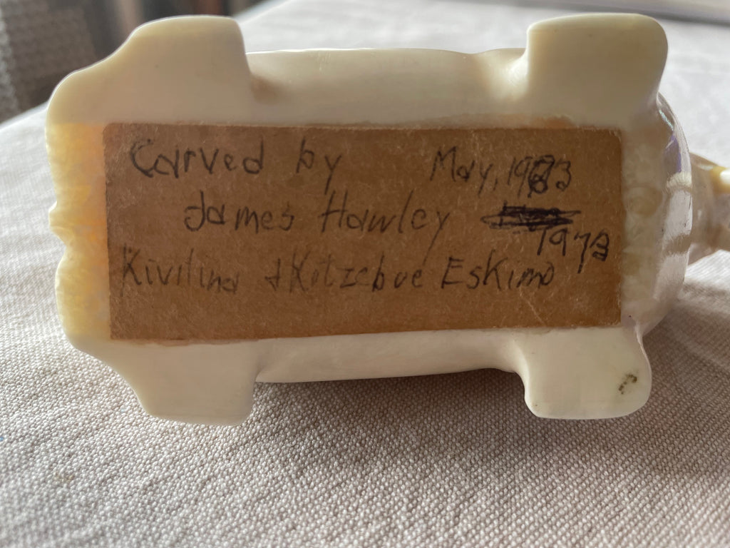 Ivory Walrus carved by Jerry Hawley